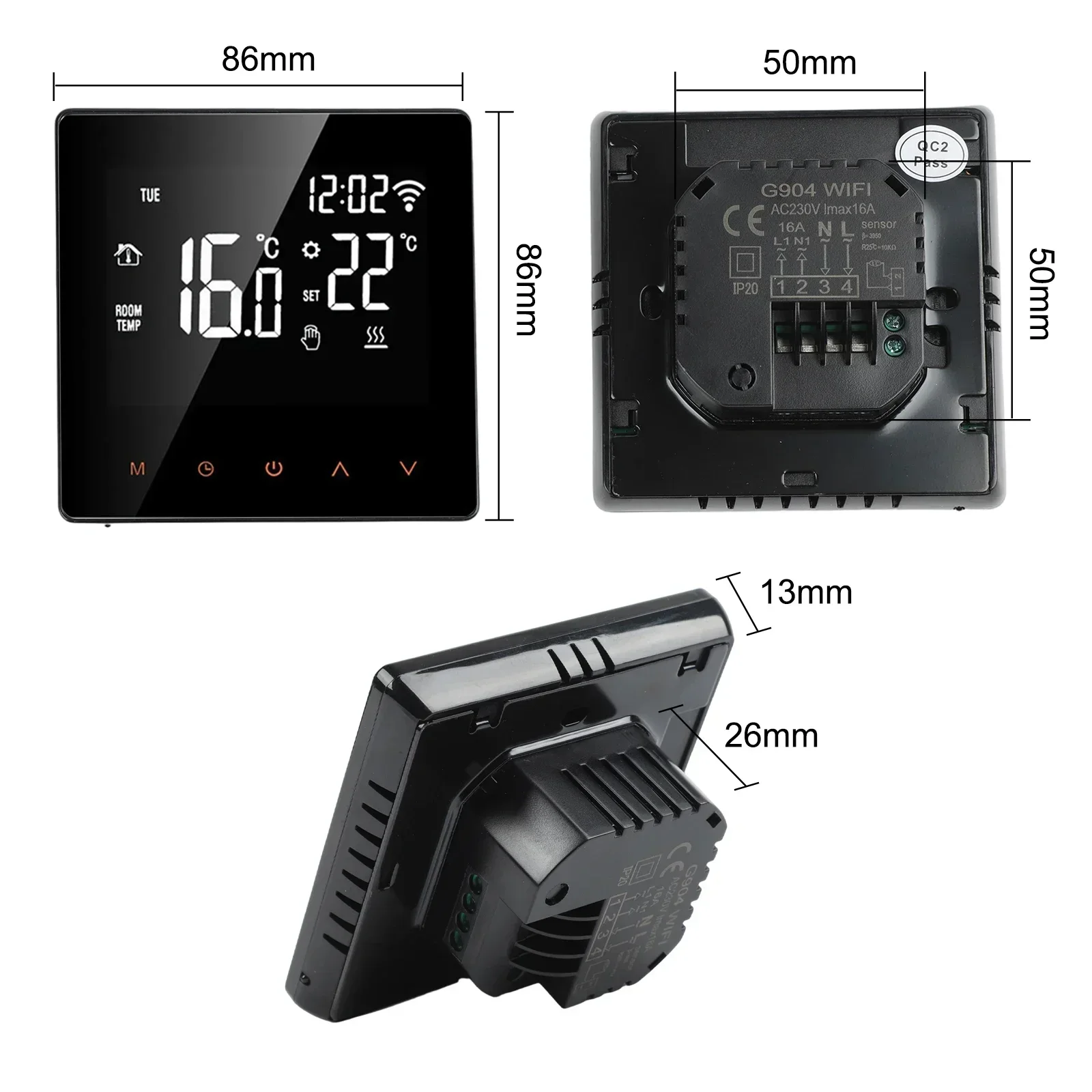 Homesmart Online - Programmable Floor Heating Thermostat with For