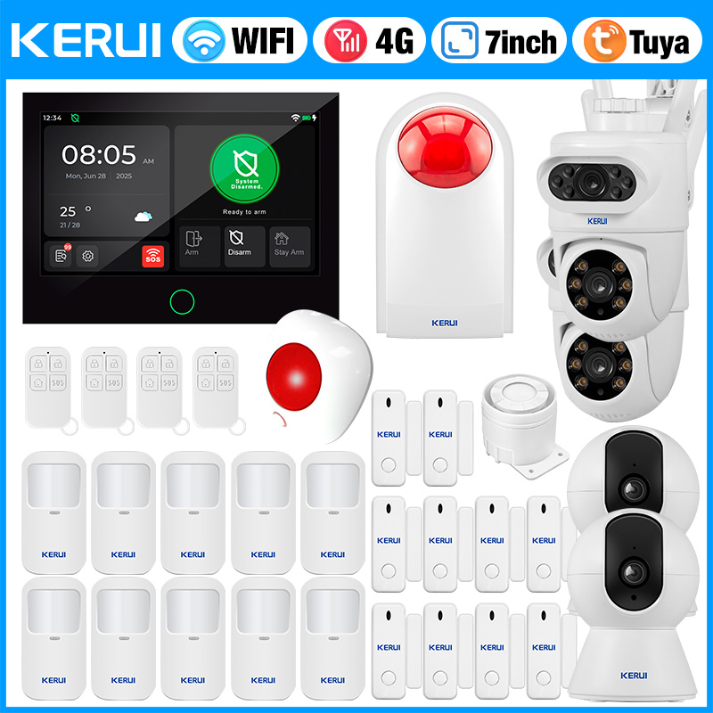 Home Automation Kit - KERUI 7 Inch Full Touchscreen Wireless