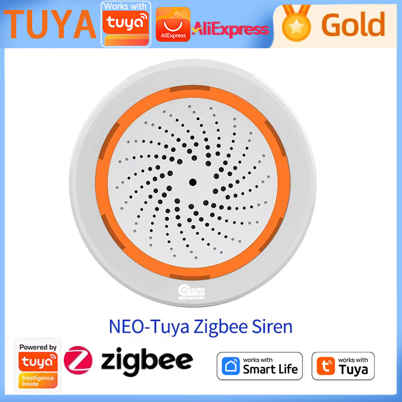 Smart Home Nas - NEO-Tuya Zigbee Siren Gateway Built-in Siren