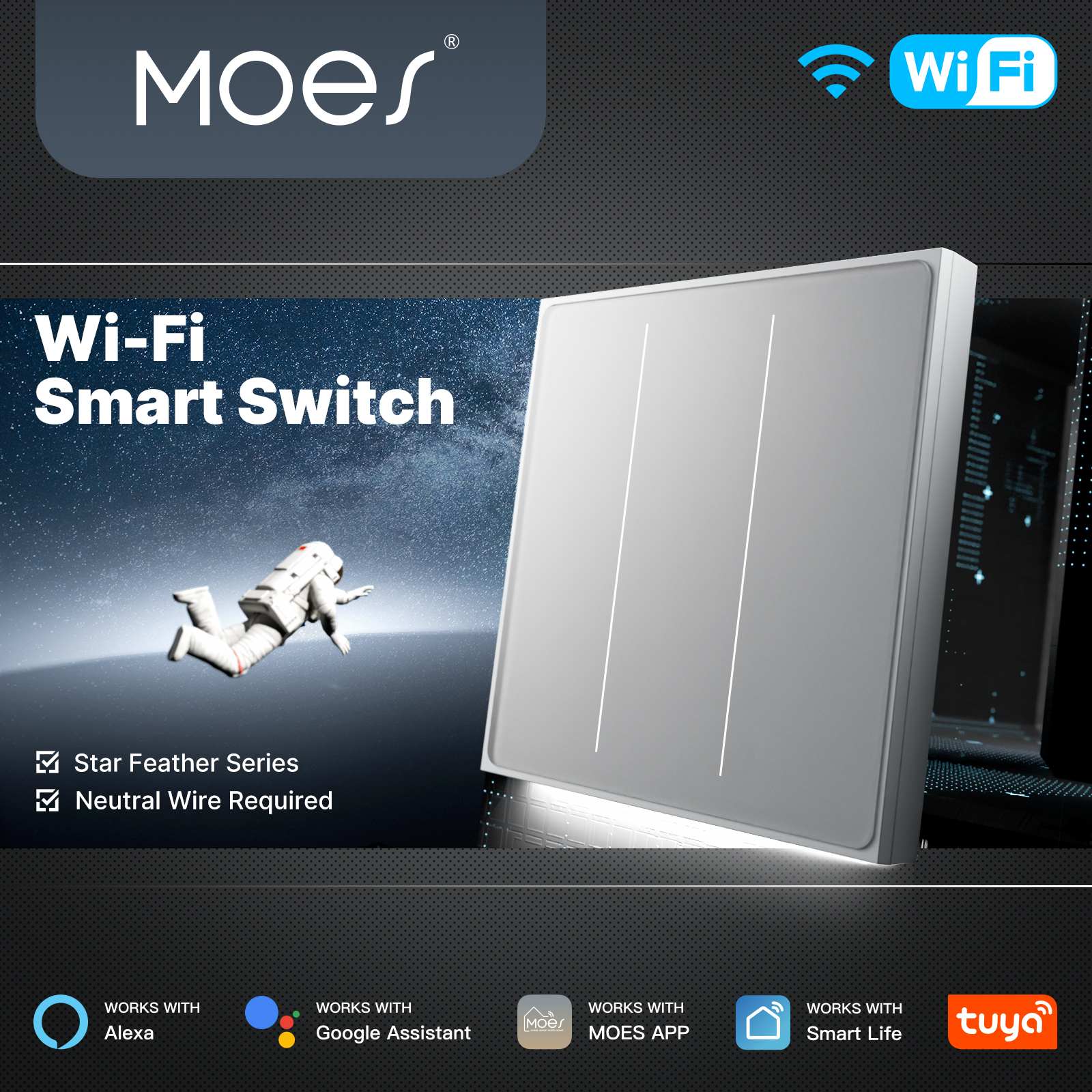 Smart Home Wiz - MOES Tuya WiFi Smart Star Feather