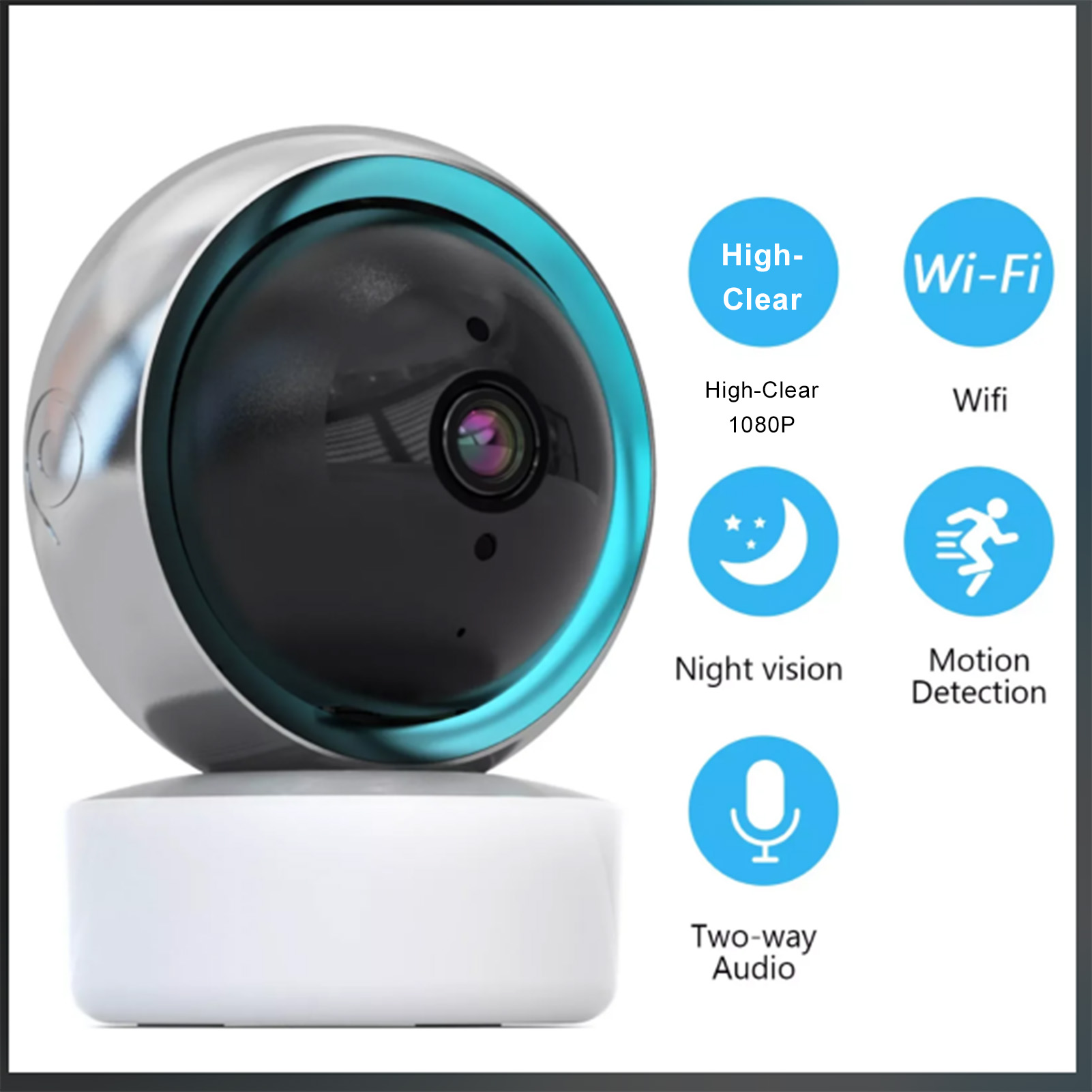 Smart Home Camera - Pets Camera with 2 Way Intercom