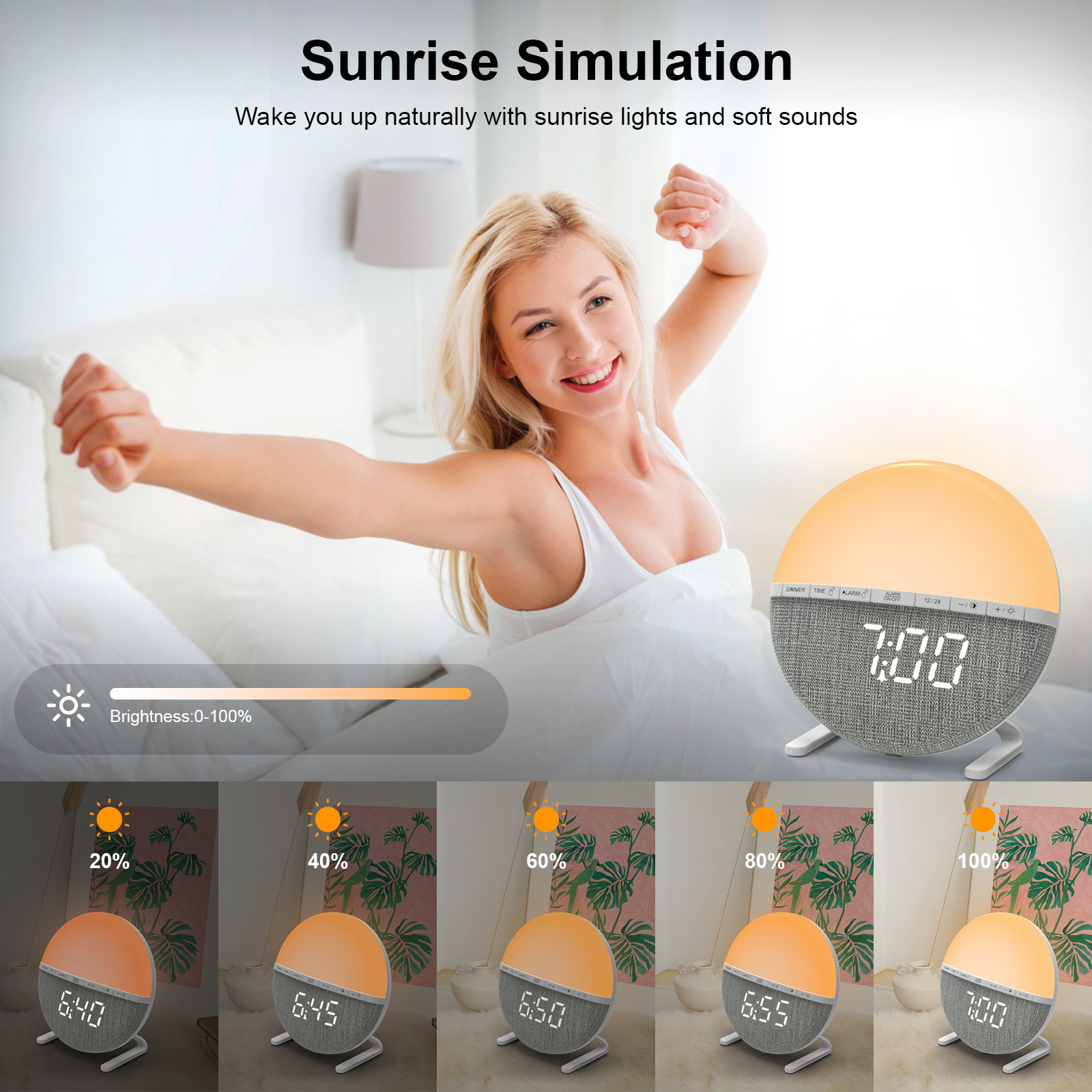 Smart Home Simulation - LED Wake Up Light Alarm Clock
