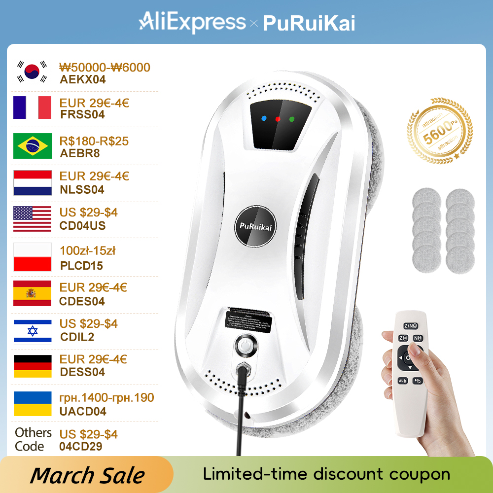Vacuum Cleaner Smart Home - PuRuiKai Home Window Cleaning Robot Smart