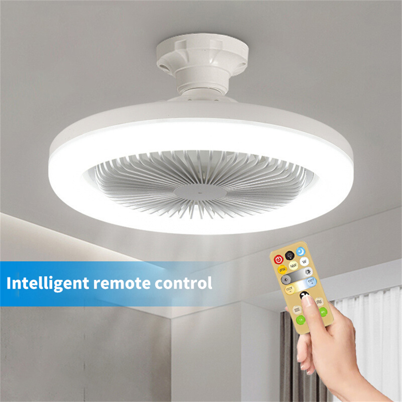 Smart Ceiling Fan - E27 Smart Fan Light Remote Control