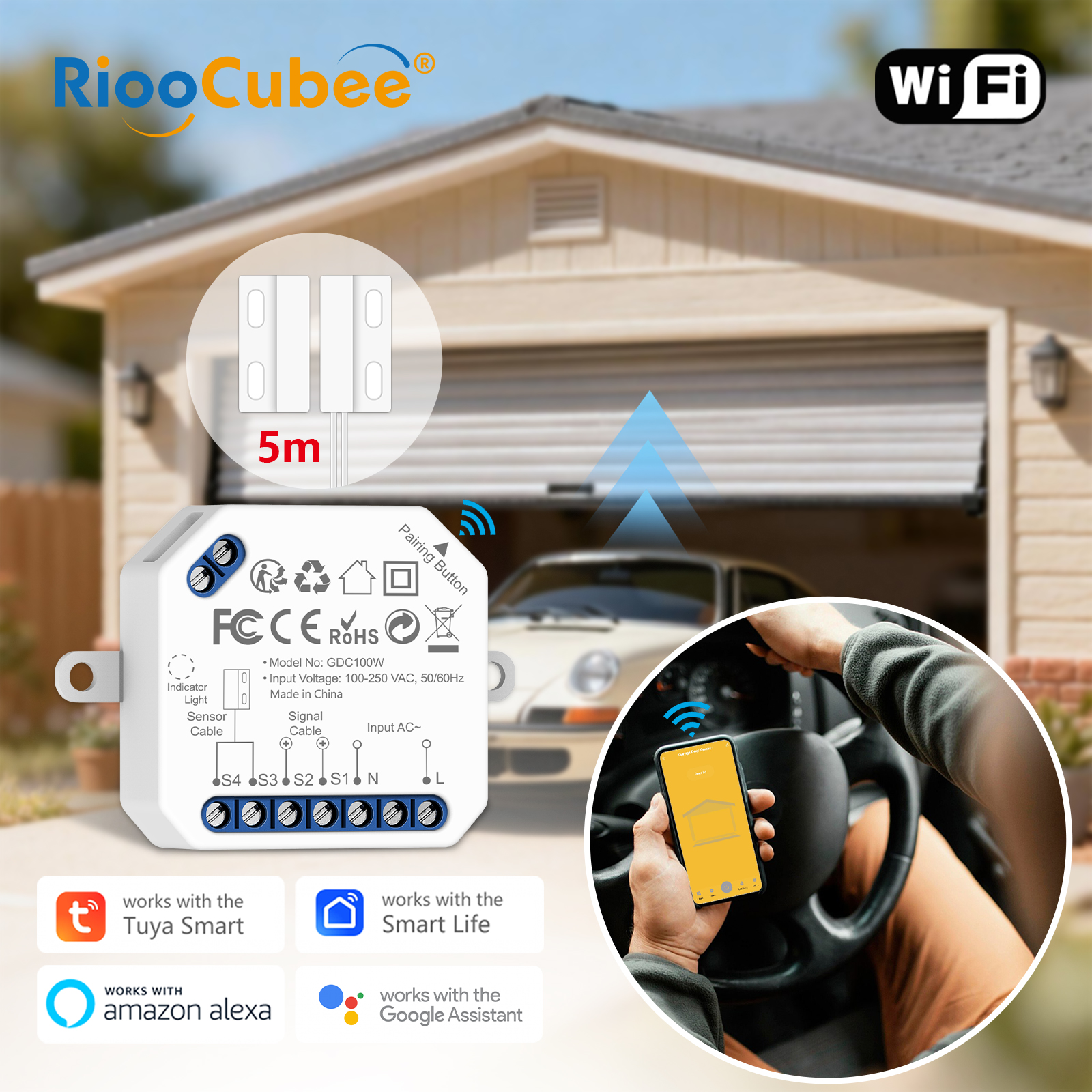 Smart Home Europe - RiooCubee Tuya Smart Life Garage Articulated
