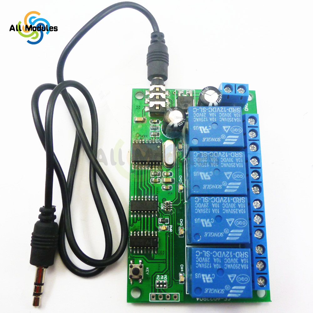 Smart Home With Plc - AD22B04 MT8870 4 Channel Relay DTMF