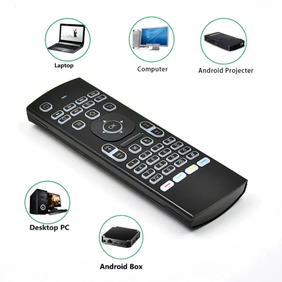 Smart Home Keyboard - Voice Backlit Universal 2.4G RF Wireless