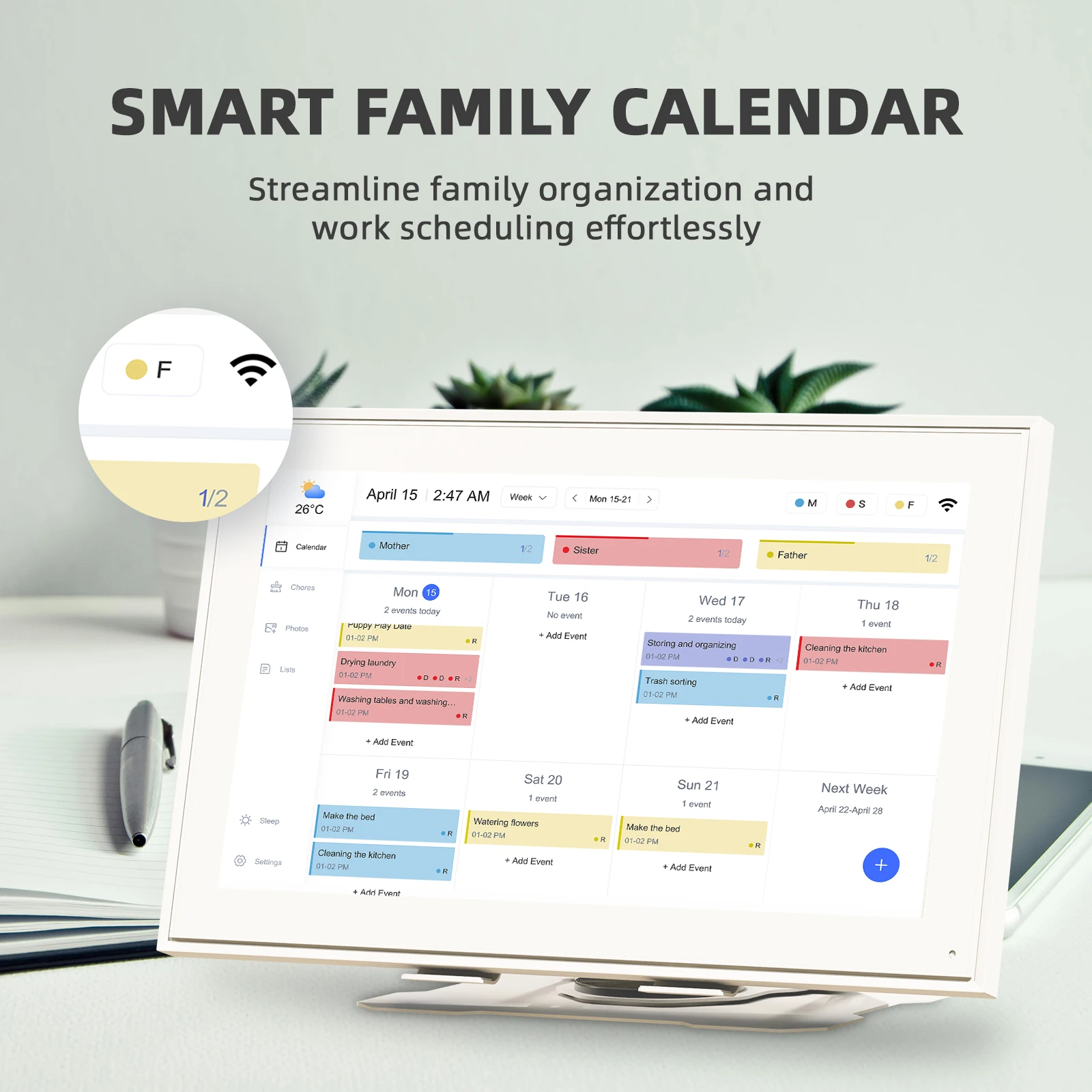Smart electronic home calendar - Homesmart Online recensie en prijs