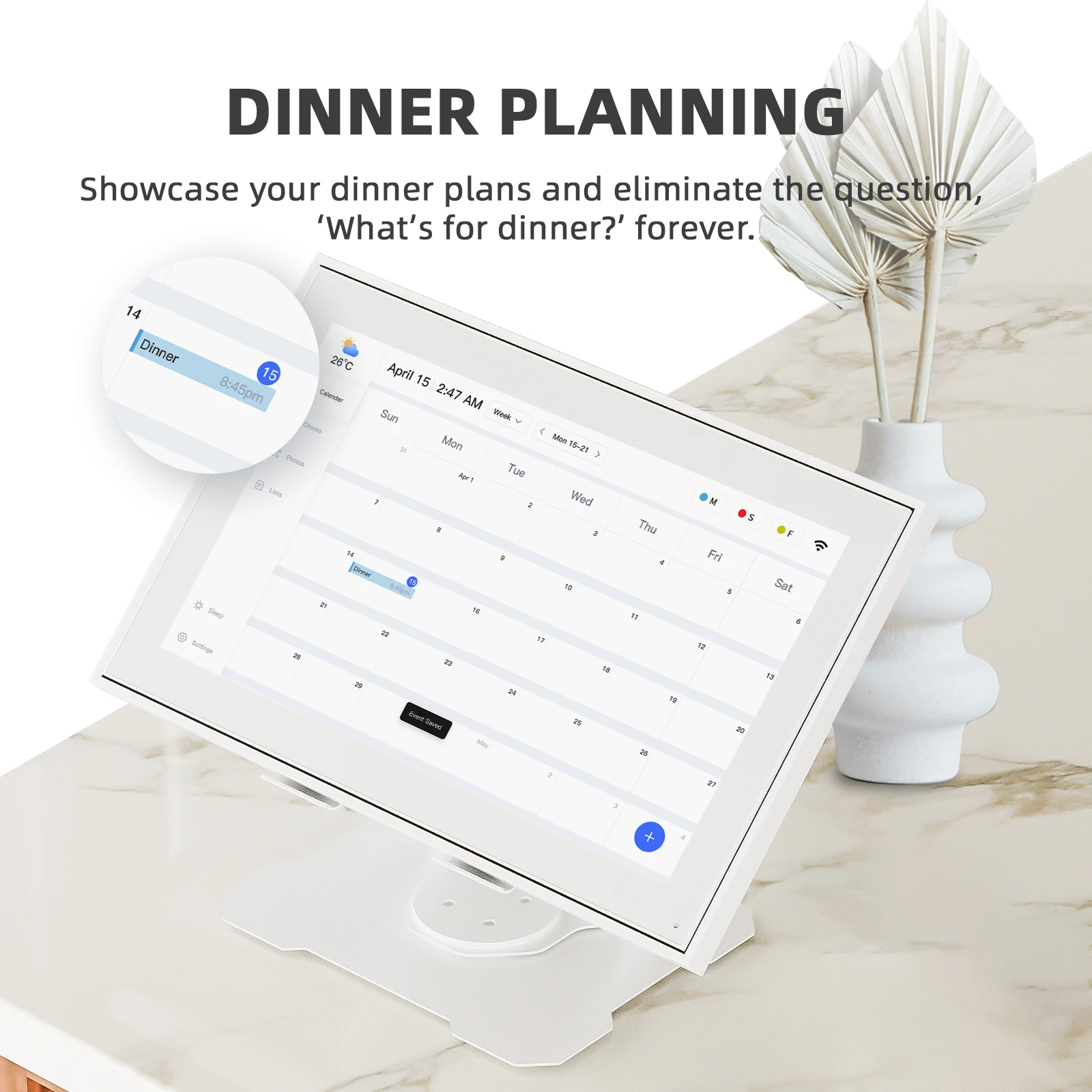Smart electronic home calendar - Homesmart Online recensie en prijs