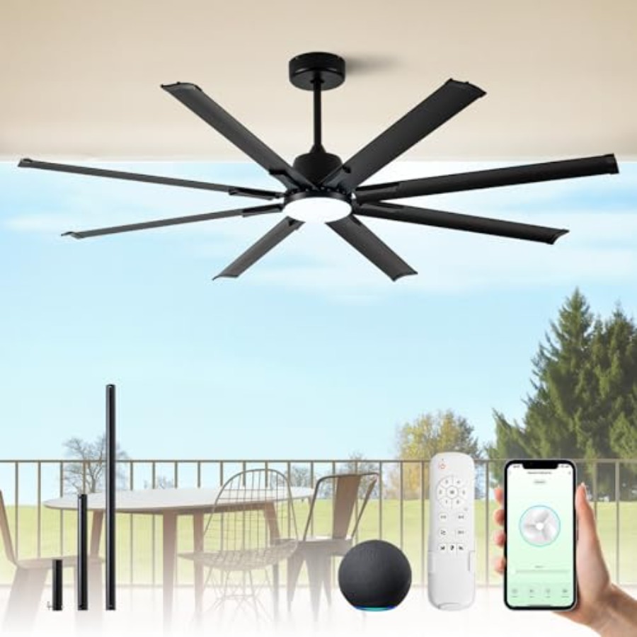 72In Black Aluminum Ceiling Fa - Smart Ceiling Fan recensie en prijs