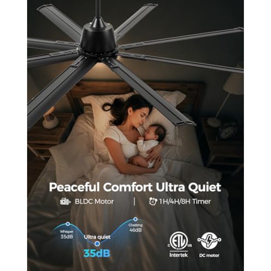 72In Black Aluminum Ceiling Fa - Smart Ceiling Fan recensie en prijs