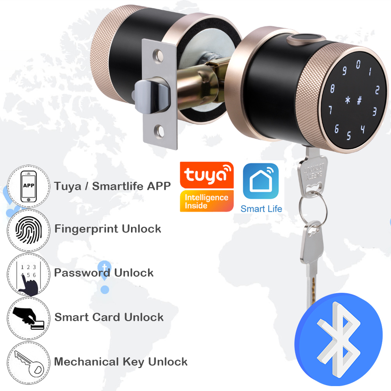 Fingerprint Door Lock Tuya Blu - Smart Home Keyboard recensie en prijs