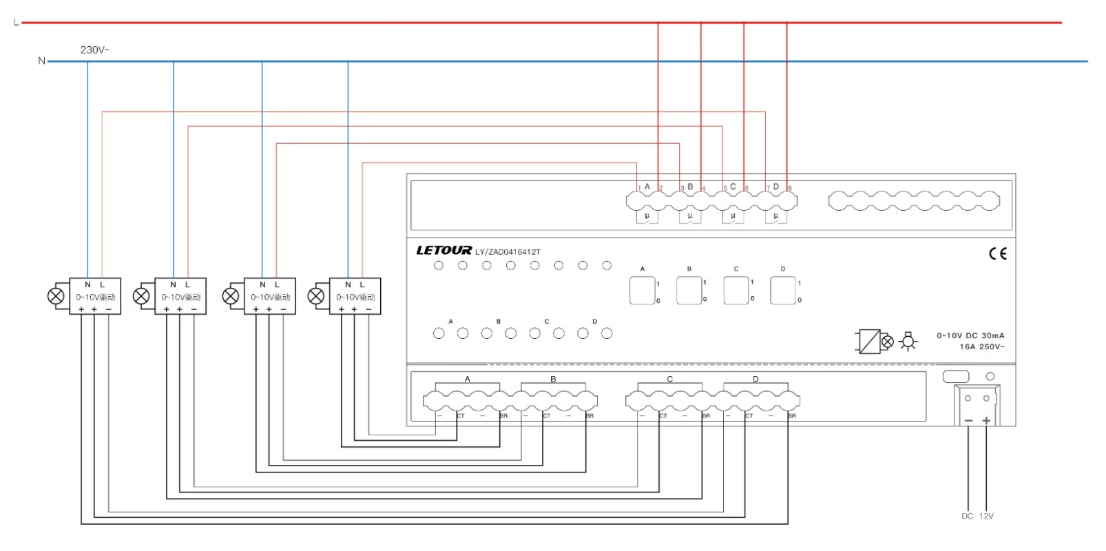 KNX/EIB 4-channel 1-10V dimmer - Smart Home Knx System recensie en prijs
