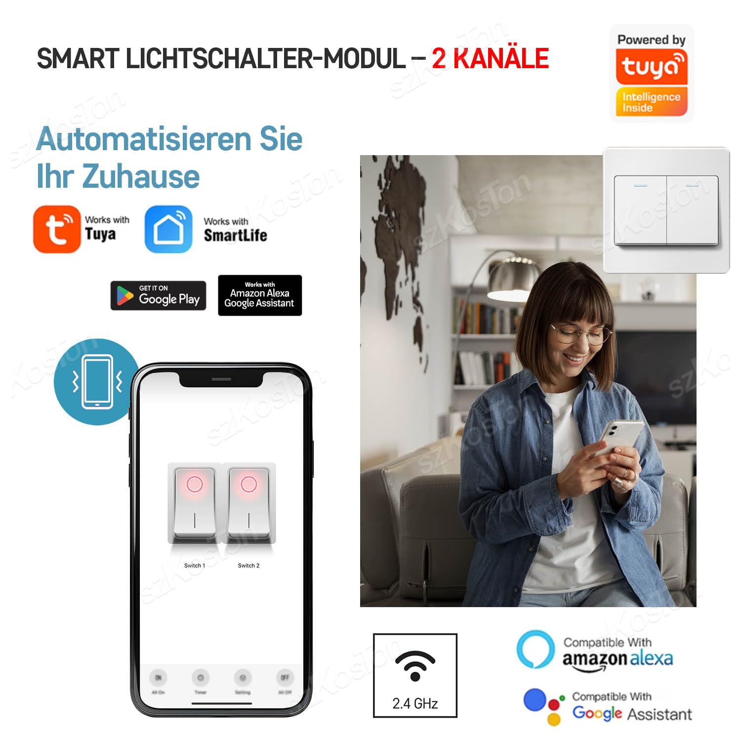 16A Tuya WiFi Smart Switch Mod - Smart Home Alexa recensie en prijs