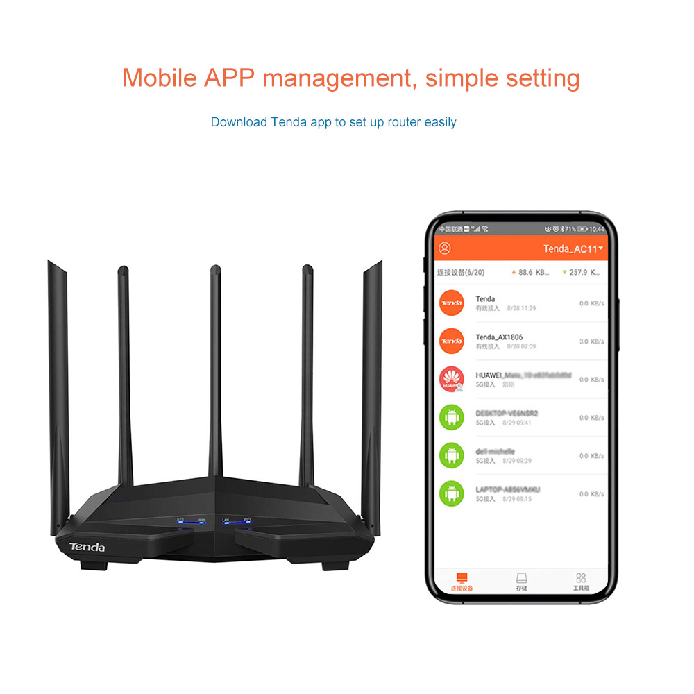 Tenda AC11 Gigabit WiFi Router - Smart Home X10 recensie en prijs