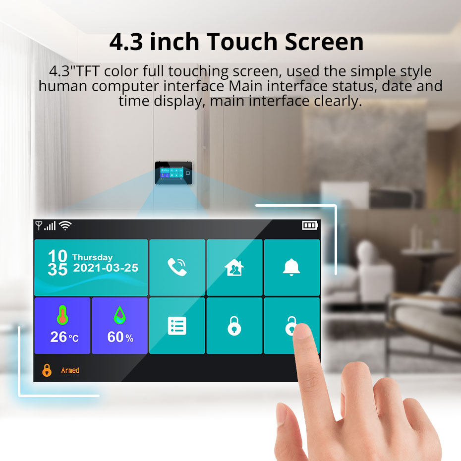 KERUI 4.3 Inch Touch Screen Ho - Home Automation Kit recensie en prijs