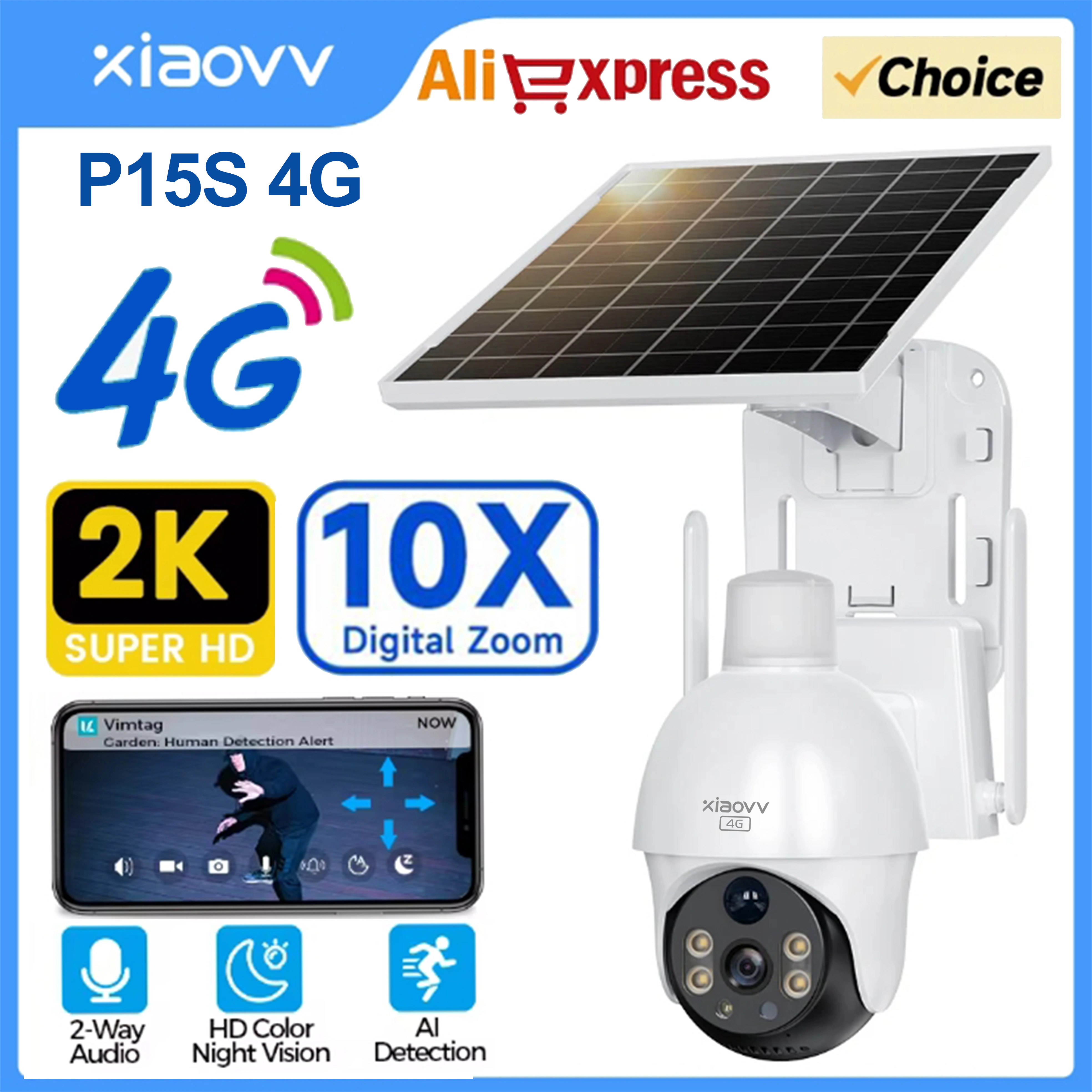 XIAOVV 4G Sim 6MP Solar Outdoo - Smart Home Simulation recensie en prijs