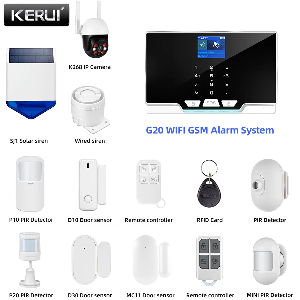 KERUI G20 WIFI GSM Alarm Panel - Smart Home Keyboard recensie en prijs