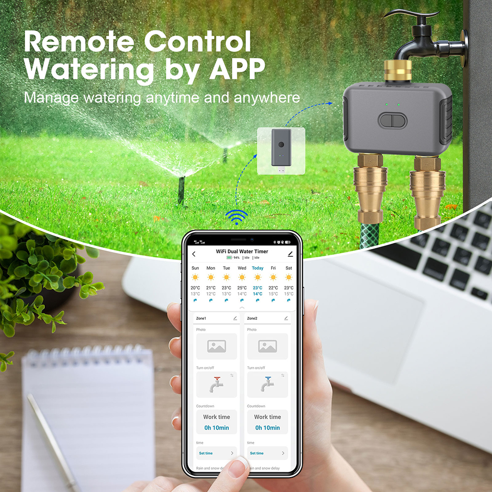Tuya 2 Zone Watering Timer Gar - Smart Home Alexa recensie en prijs